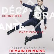 Affiche de la soirée « Demain en mains » organisée par le Centre des Jeunes Dirigeants d’Orléans le jeudi 31 mai 2018